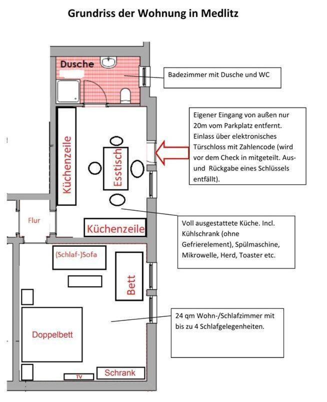 Wohnung In Medlitz Rattelsdorf Bagian luar foto